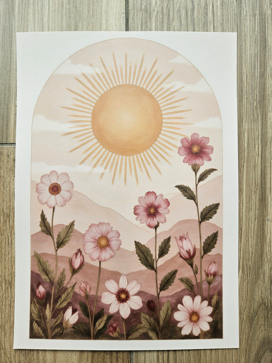 Sun Pink Flowers