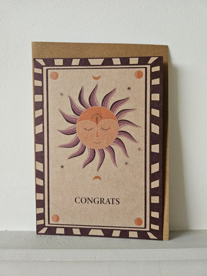 Wenskaart Sun Congrats