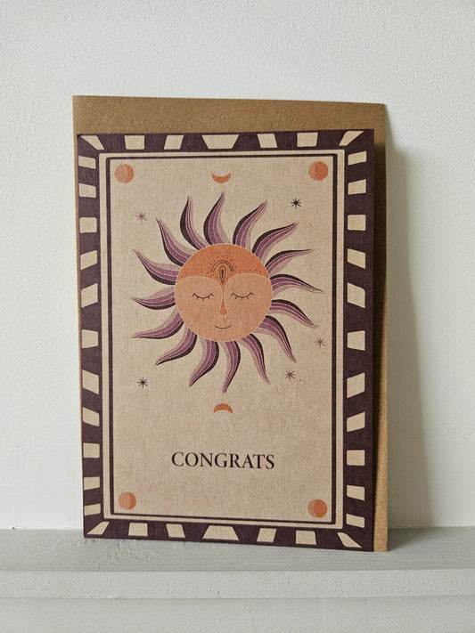Wenskaart Sun Congrats