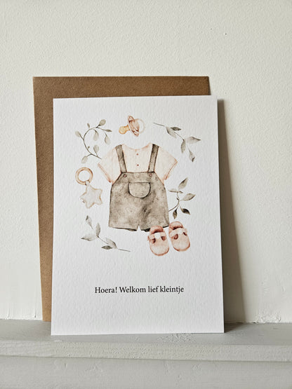 Wenskaart Vintage Baby