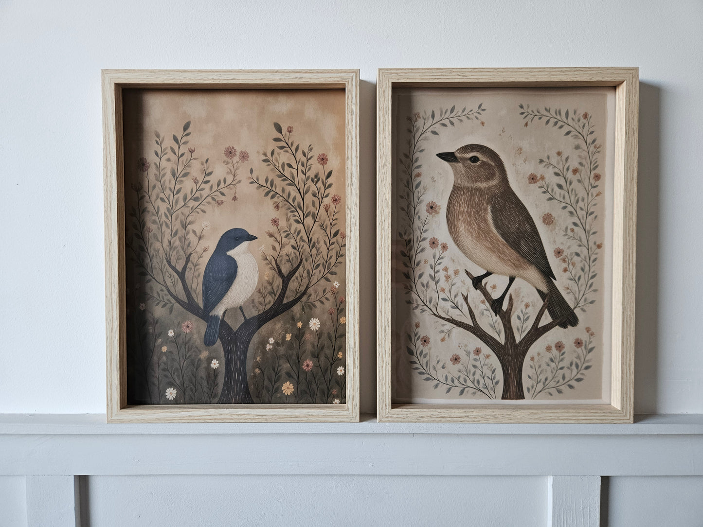 Birds Brown & White