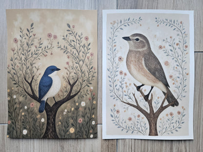 Birds Brown & White