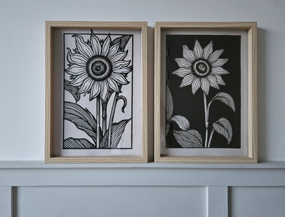 Sunflowers Black & White