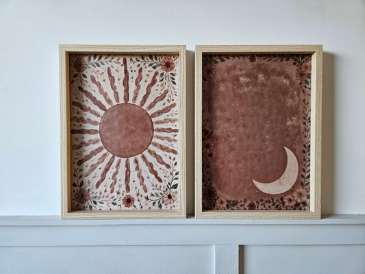Floral Sun & Moon Terracotta