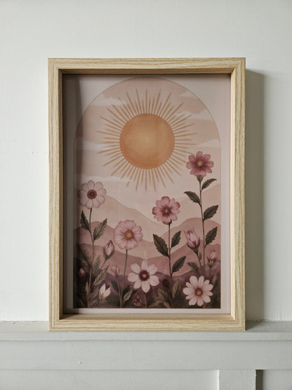 Sun Pink Flowers