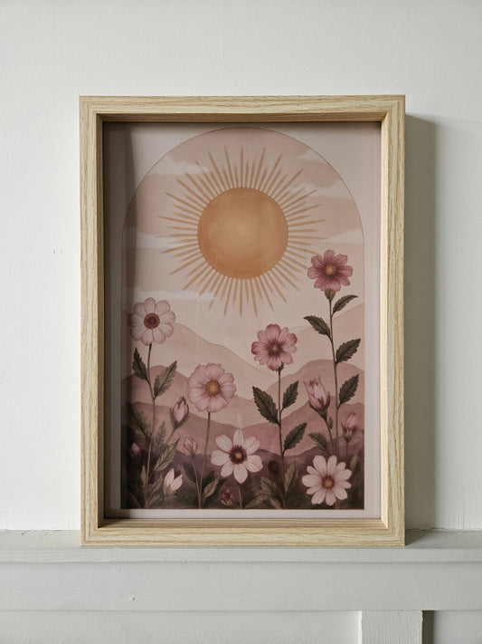 Sun Pink Flowers